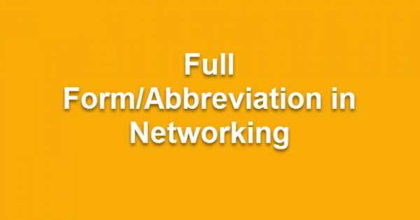 Hub Abbreviation In Networking